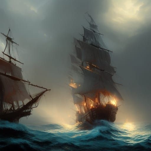 She took a hit too many from the pirates.. - AI Generated Artwork ...