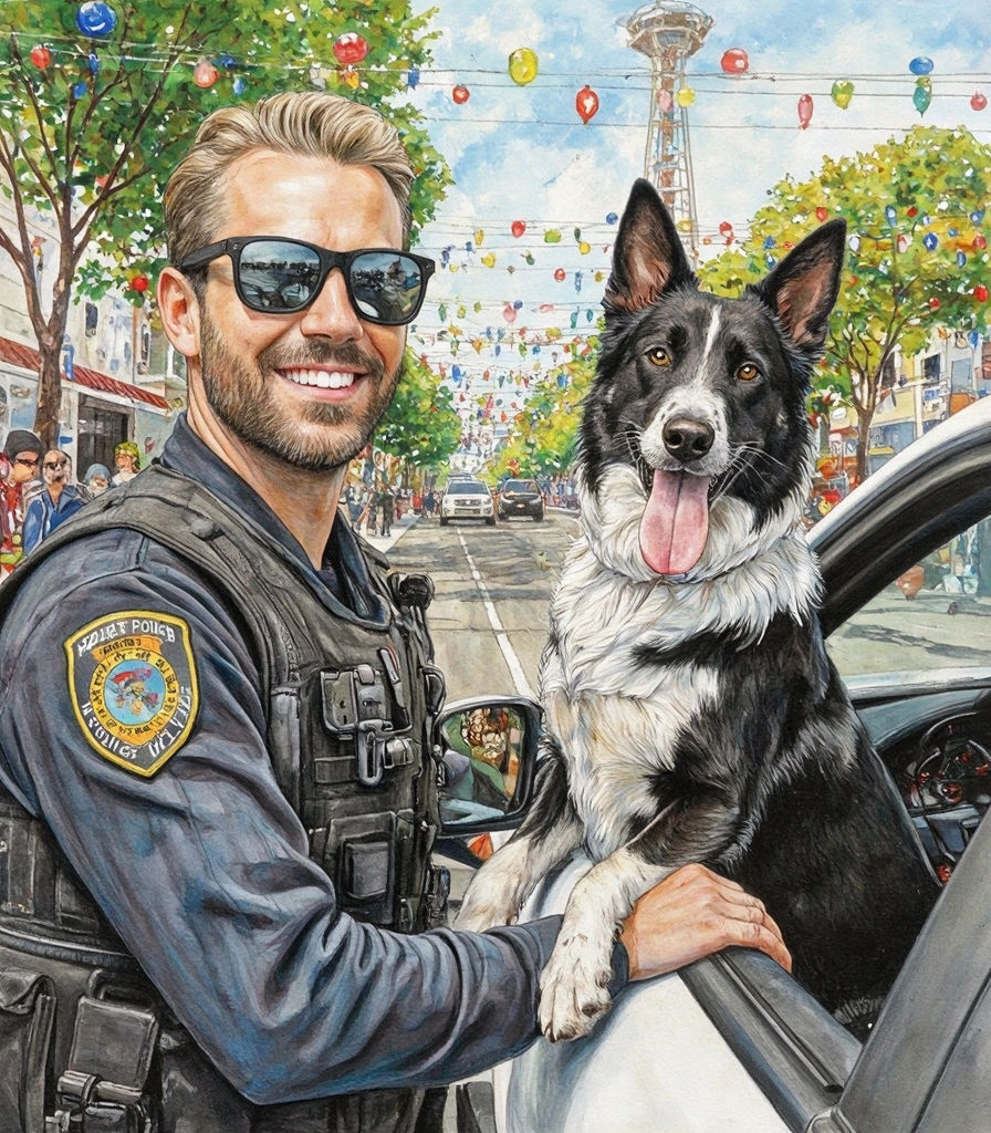 Cake-Sniffing Police Dog