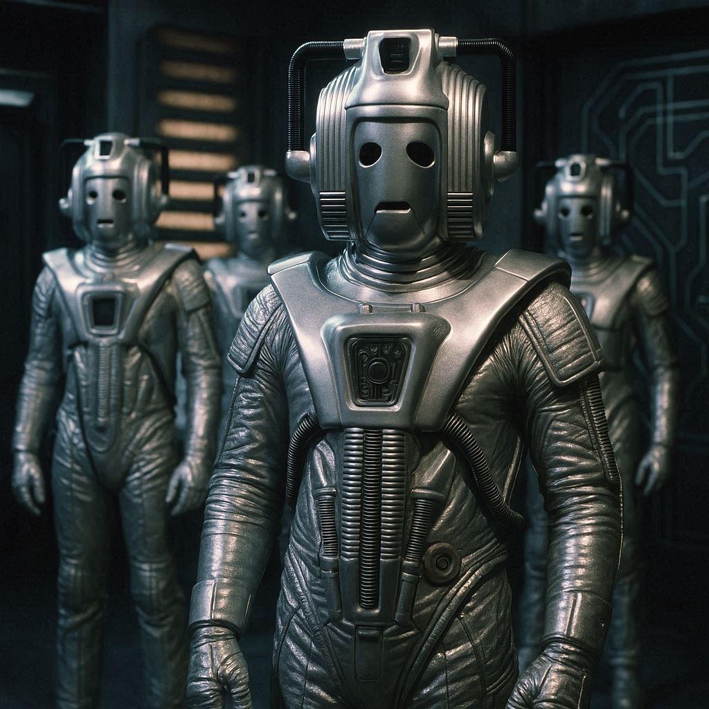 80s' Cybermen in Computer Room