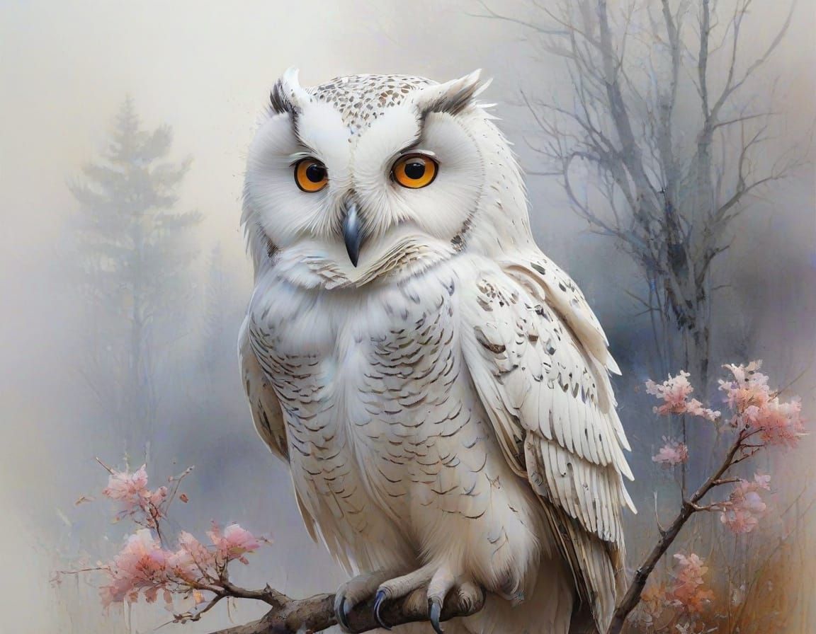 White owl  by @Ylona