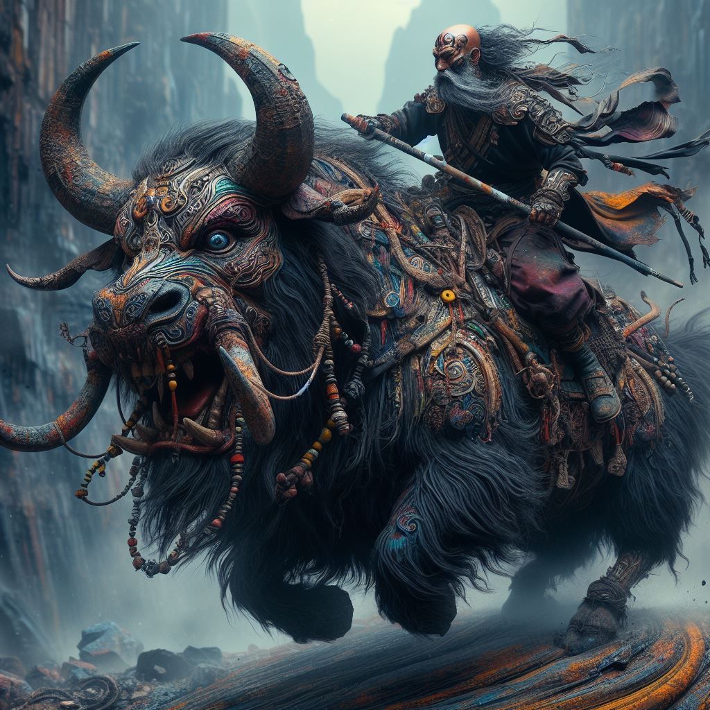 Shaolin Monk Riding A Demon