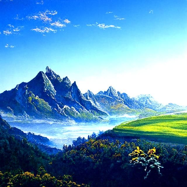 A Beautiful Broad View Of A Vista Landscape Of Peaceful Amazing 