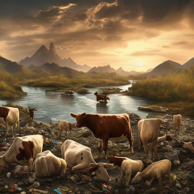 Future of cows - AI Generated Artwork - NightCafe Creator