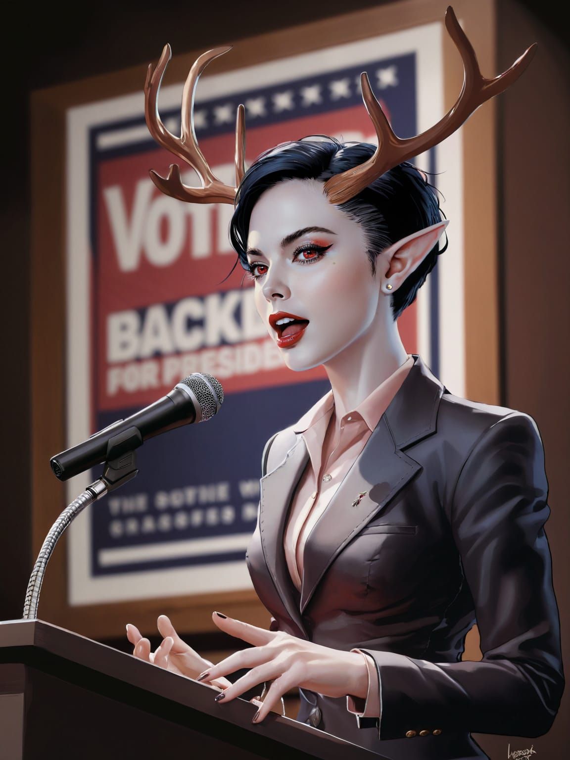 Backdoor is running her election campaign