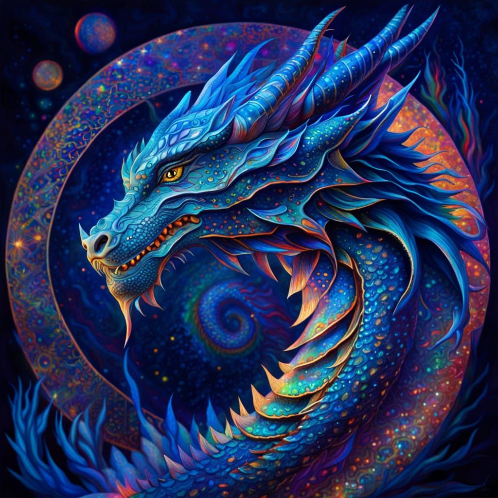 Blue dragon  by @undefined