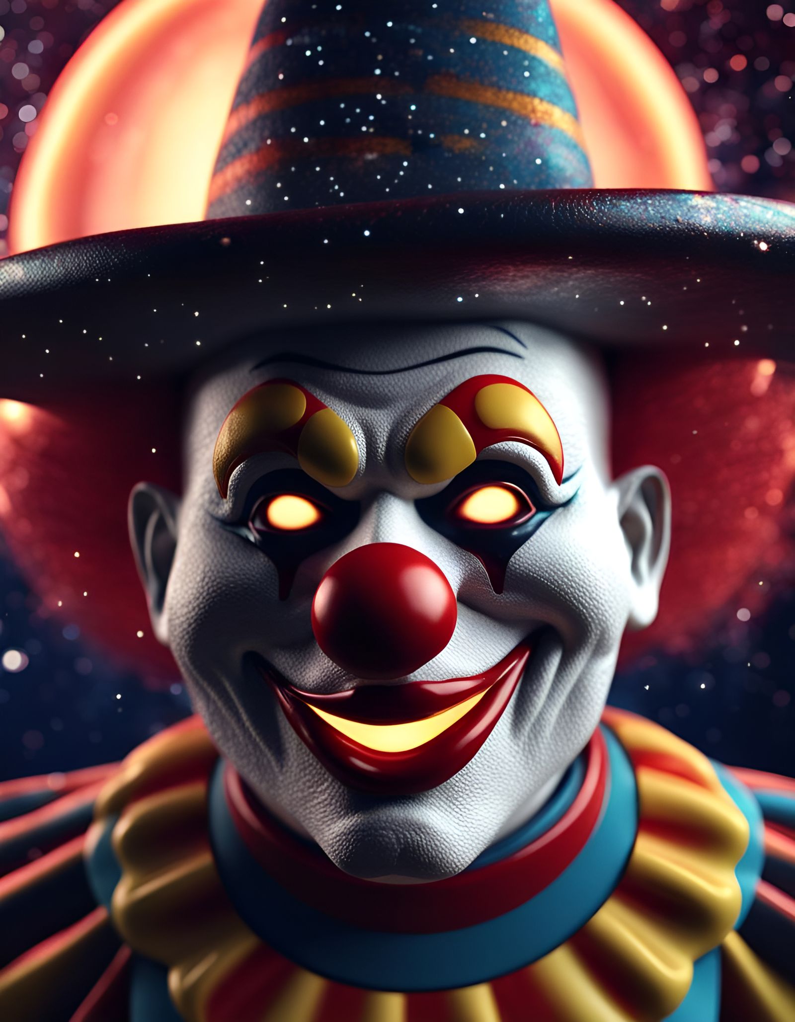 Bobo Sargazos: an evil Clown, sombrero, Among the Stars