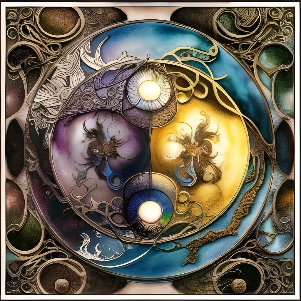 life and death holding each other