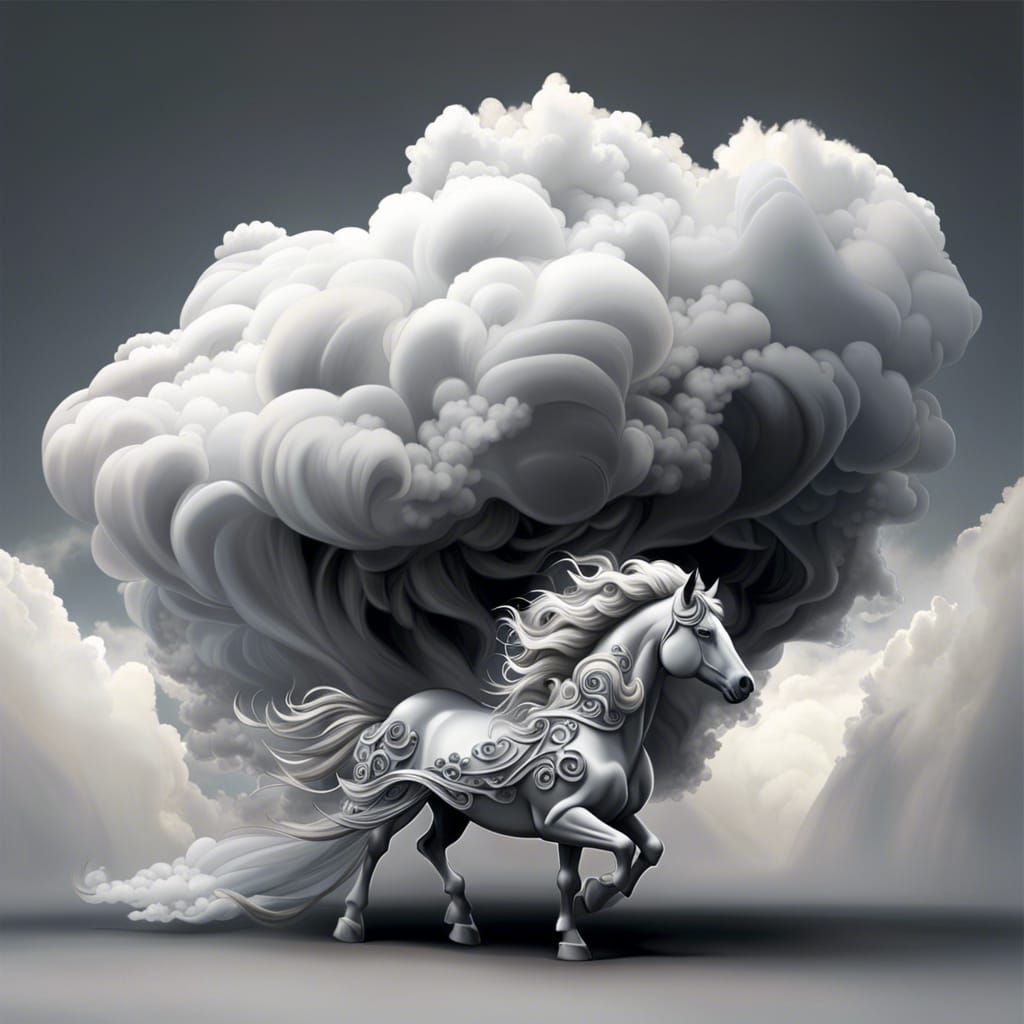 Horse in the clouds  by @Manu
