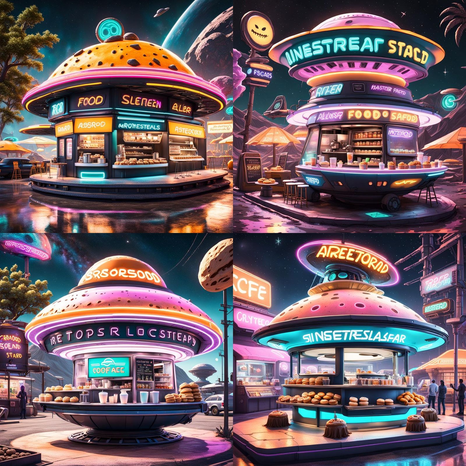 An interstellar food saucer AI Generated Artwork NightCafe Creator