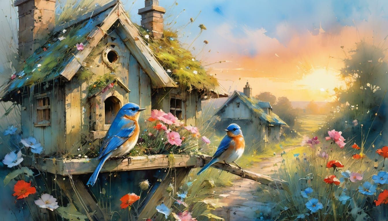 Country Birdhouse  by @Superbear