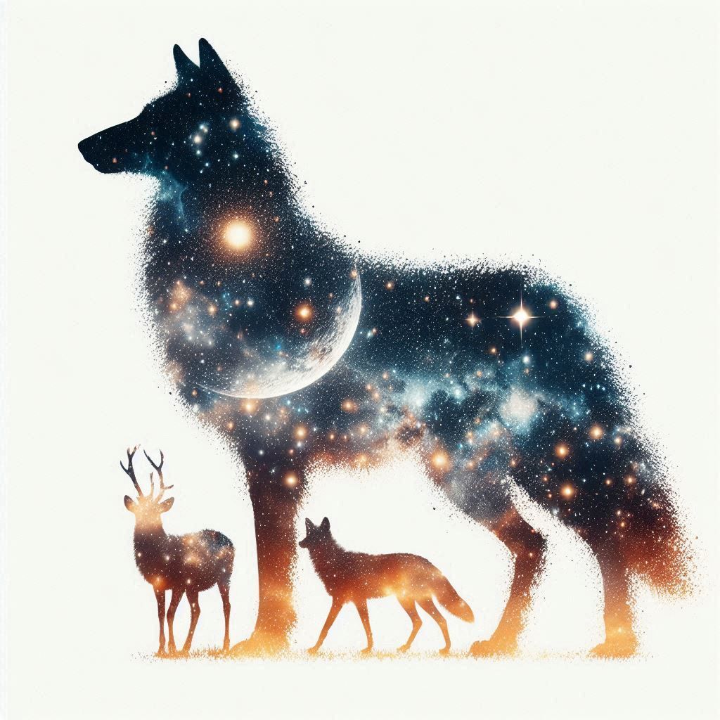 double exposure beautiful fantasy DALL-E 3 portrait landscape..