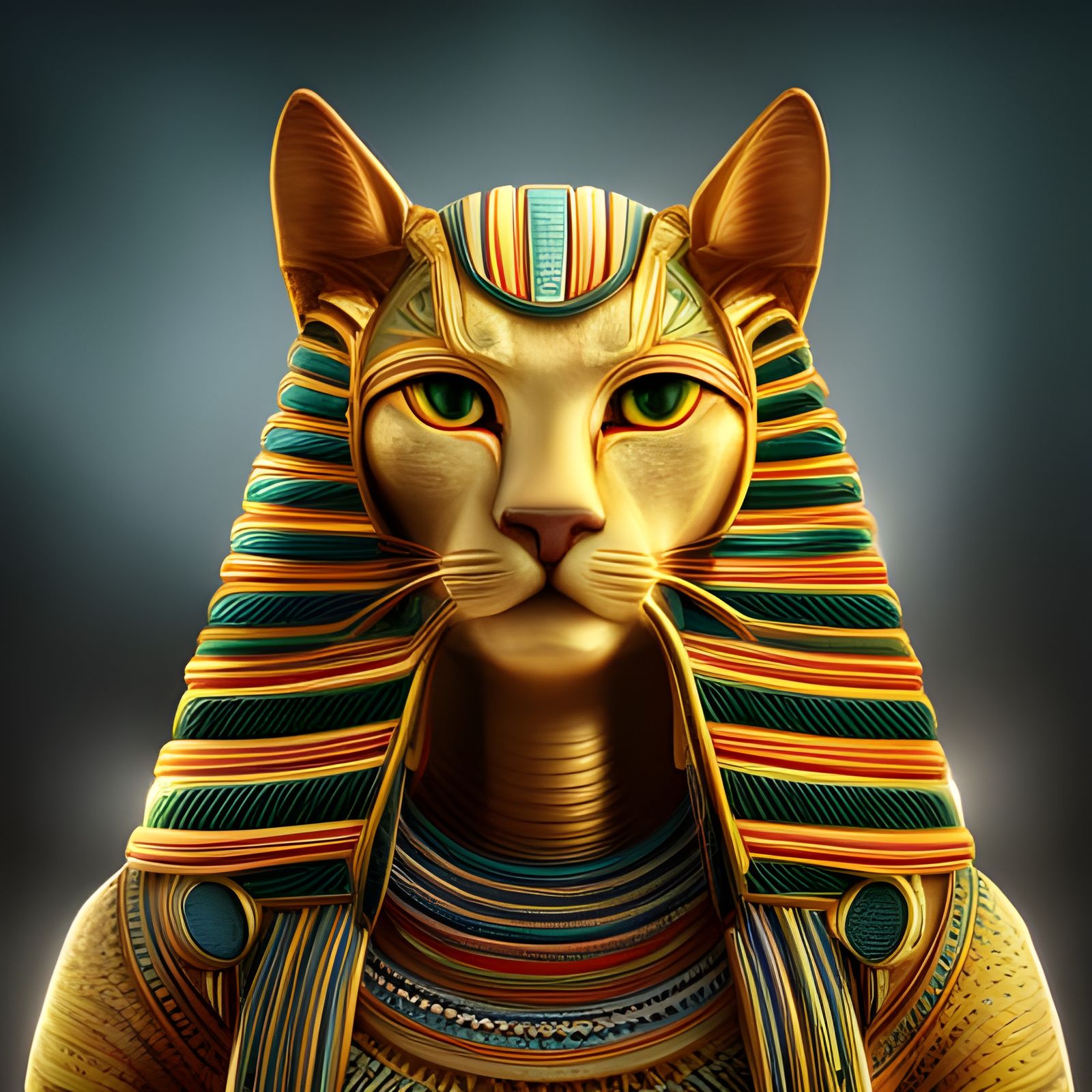 Ancient Egyptian golden Cat  by @jdeecken