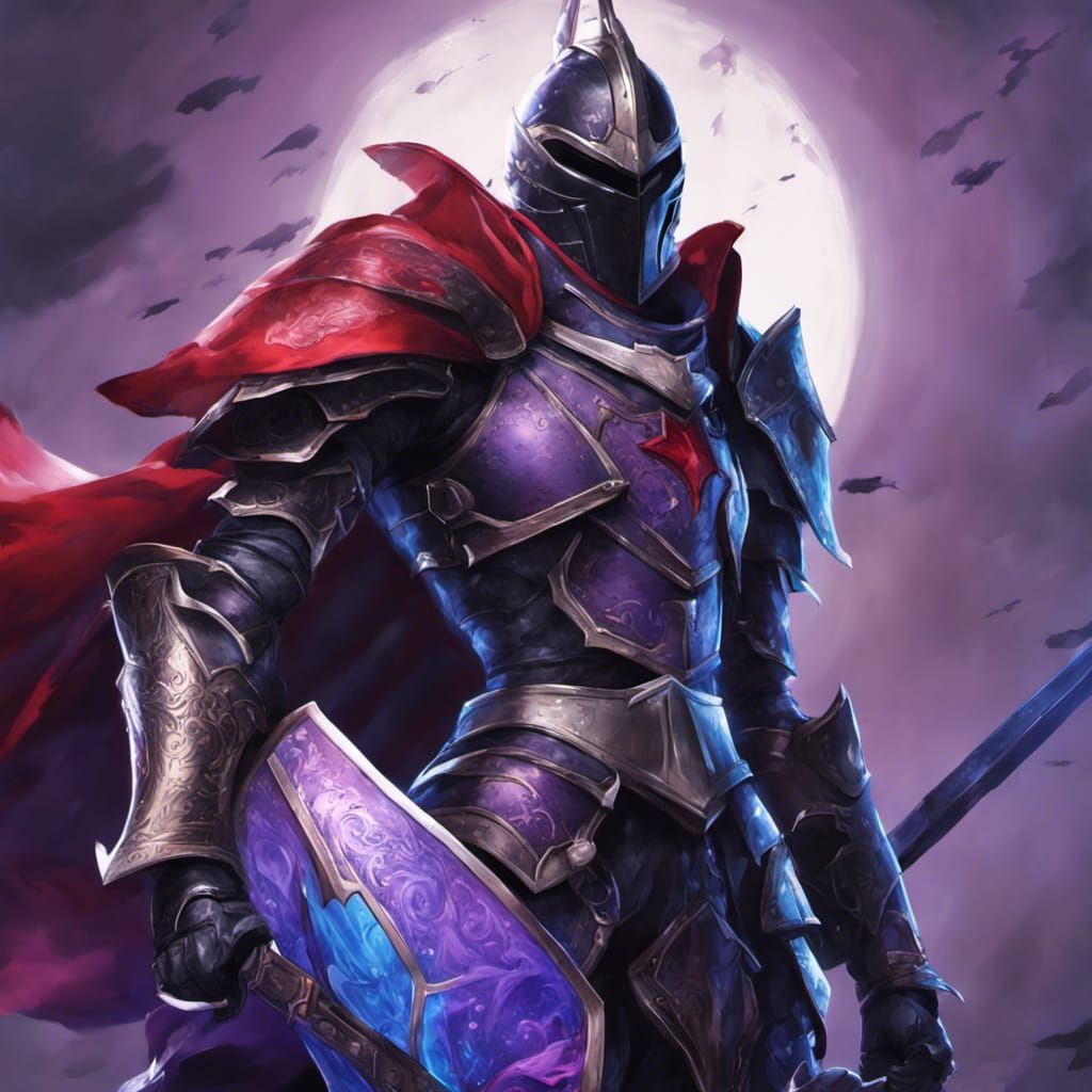 Purple Knight - AI Generated Artwork - NightCafe Creator