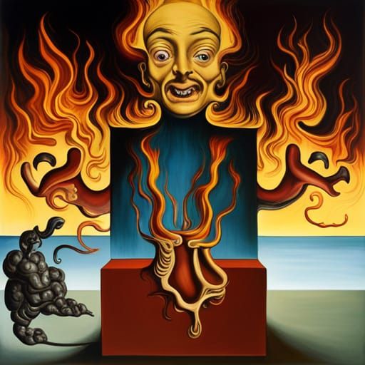 the antichrist laughs as the world burns