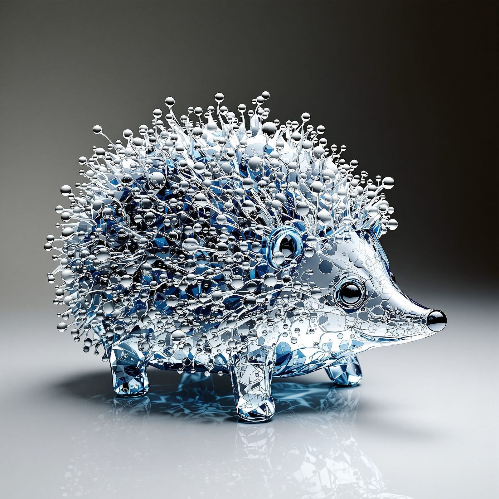 Hedgehog made of spring water 
Things Made of Liquid by Claude Monet and Piet Mondrian  by @Igor_Ch