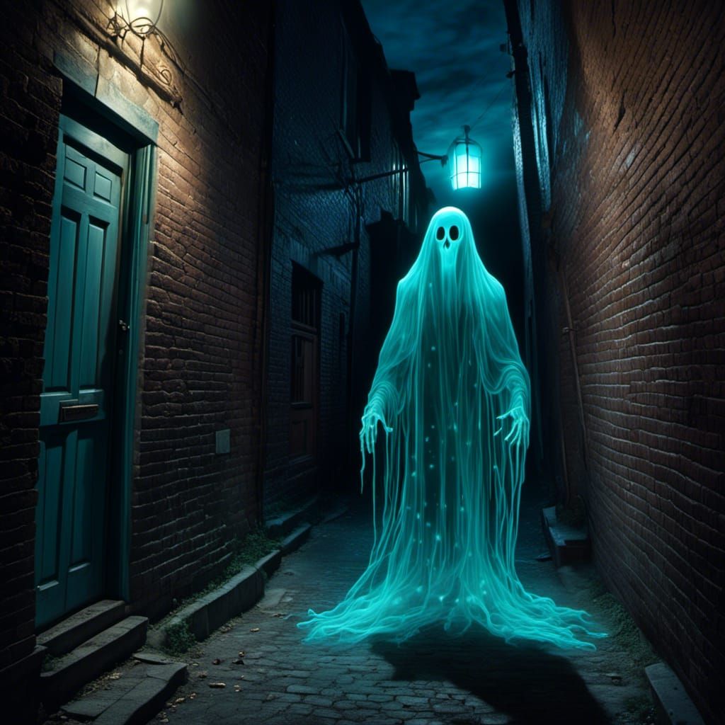 Alleyway Ghost - AI Generated Artwork - NightCafe Creator