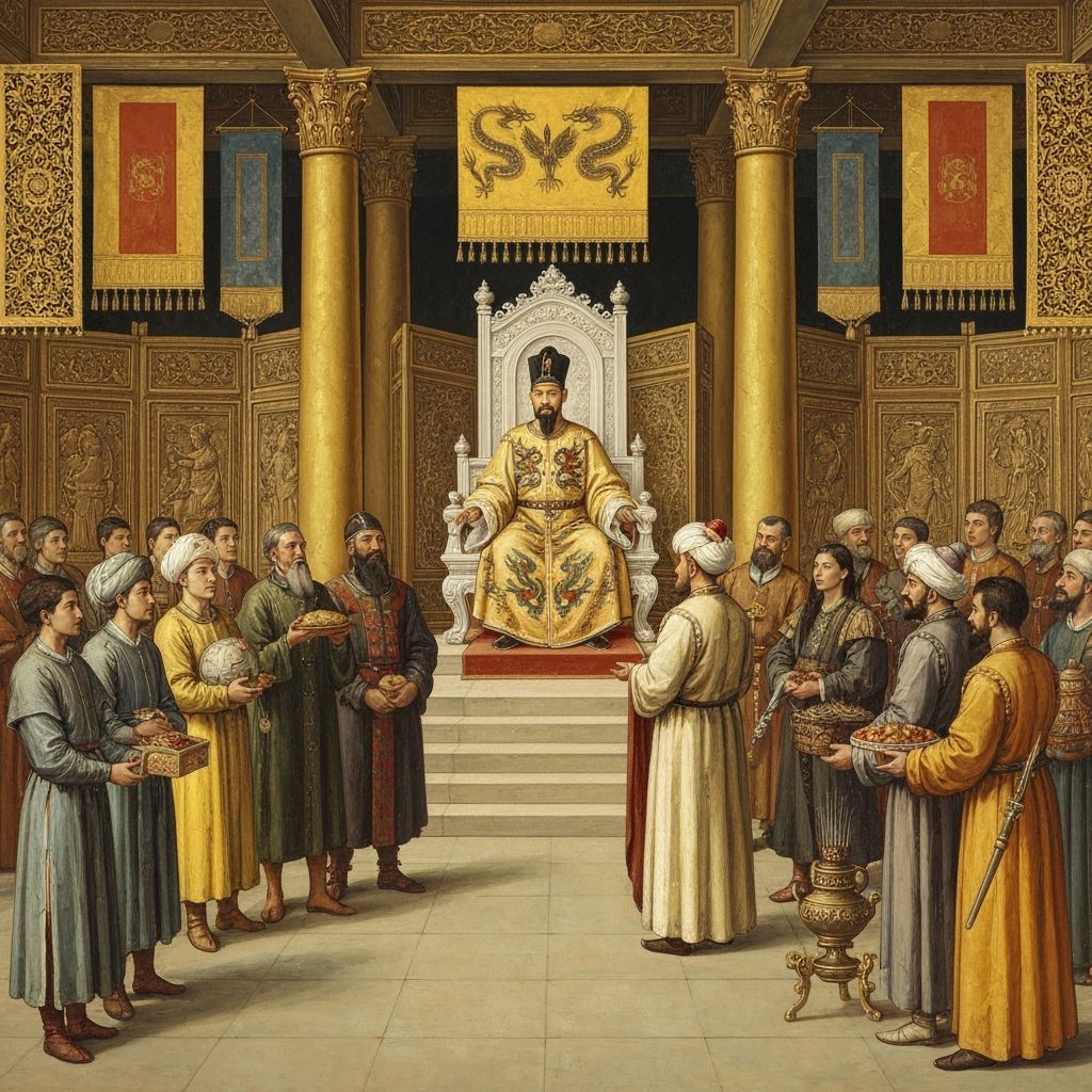 The throne room of Kublai Khan in Khanbaliq