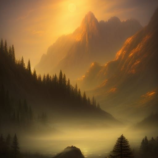 Mountain sunset