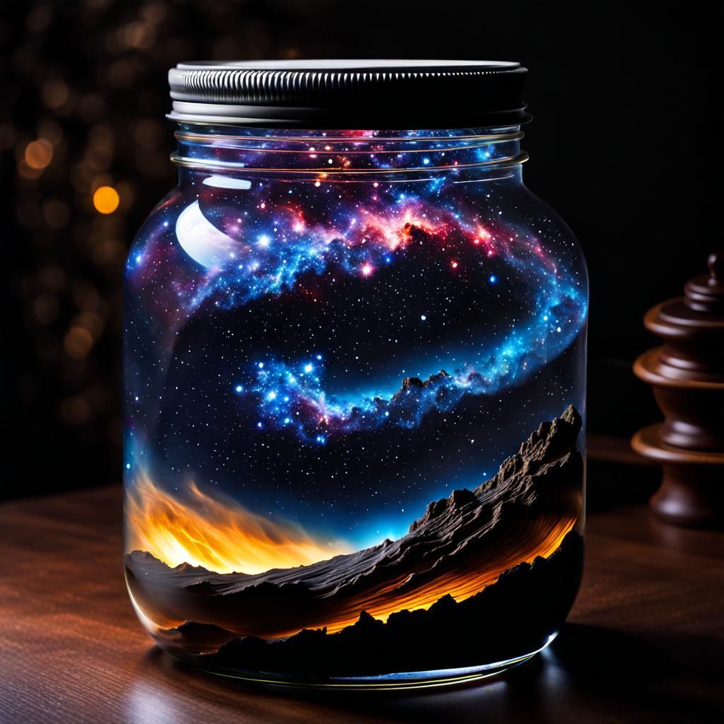 A galaxy contained in a jar  by @Autum Who