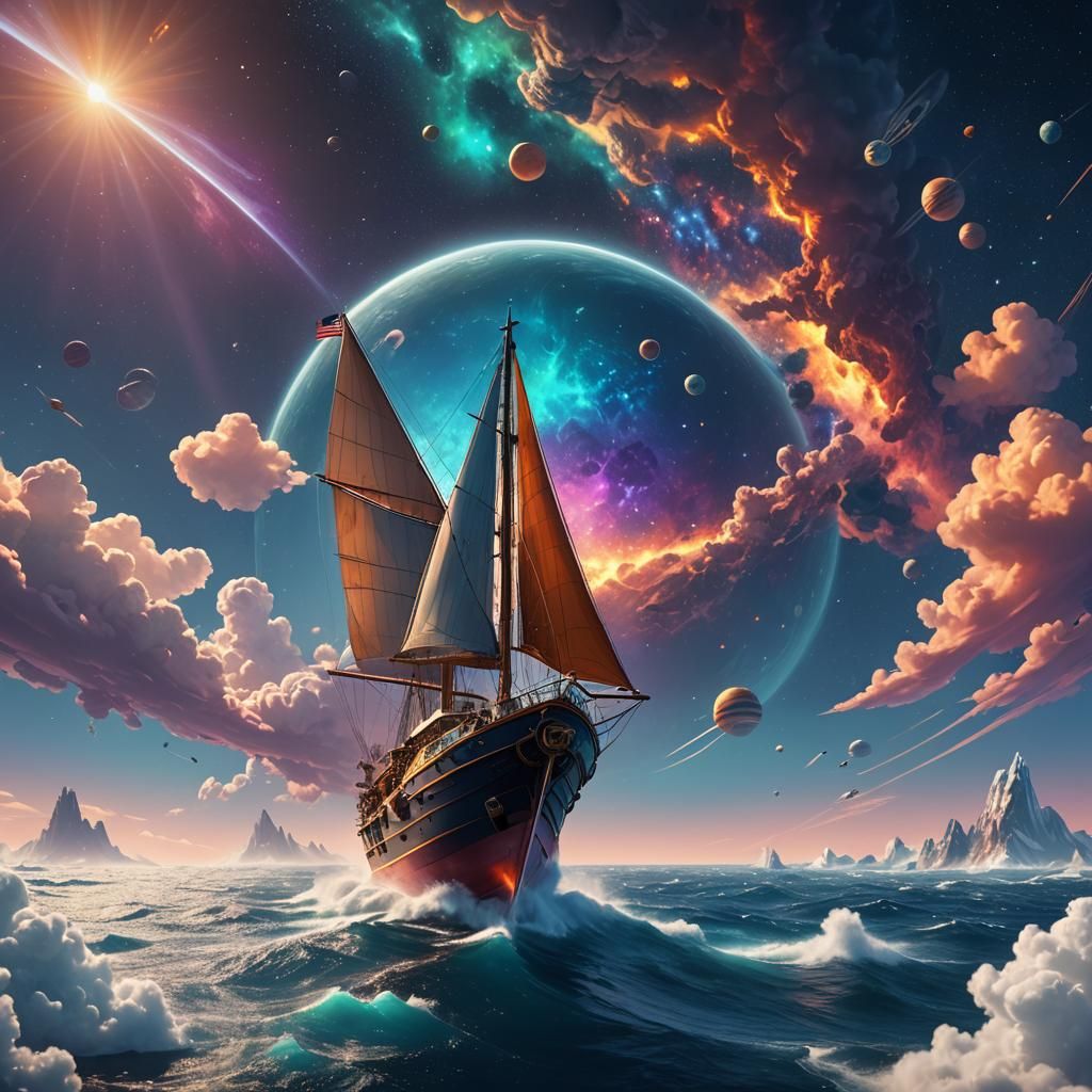 Sailing the Cosmos  by @undefined