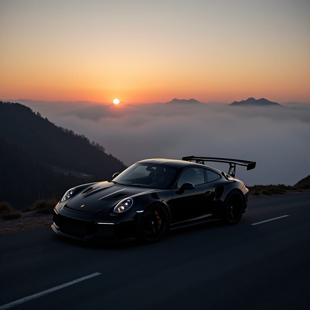 Black porche 911 gt3 rs 