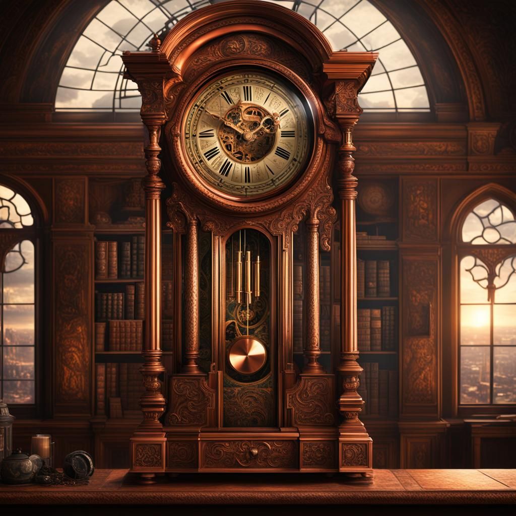 The Clock in the Library  by @Window to Fantasy