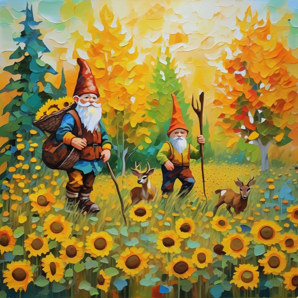 gnomes frolicked among the meadows, deer pranced, barely vis...