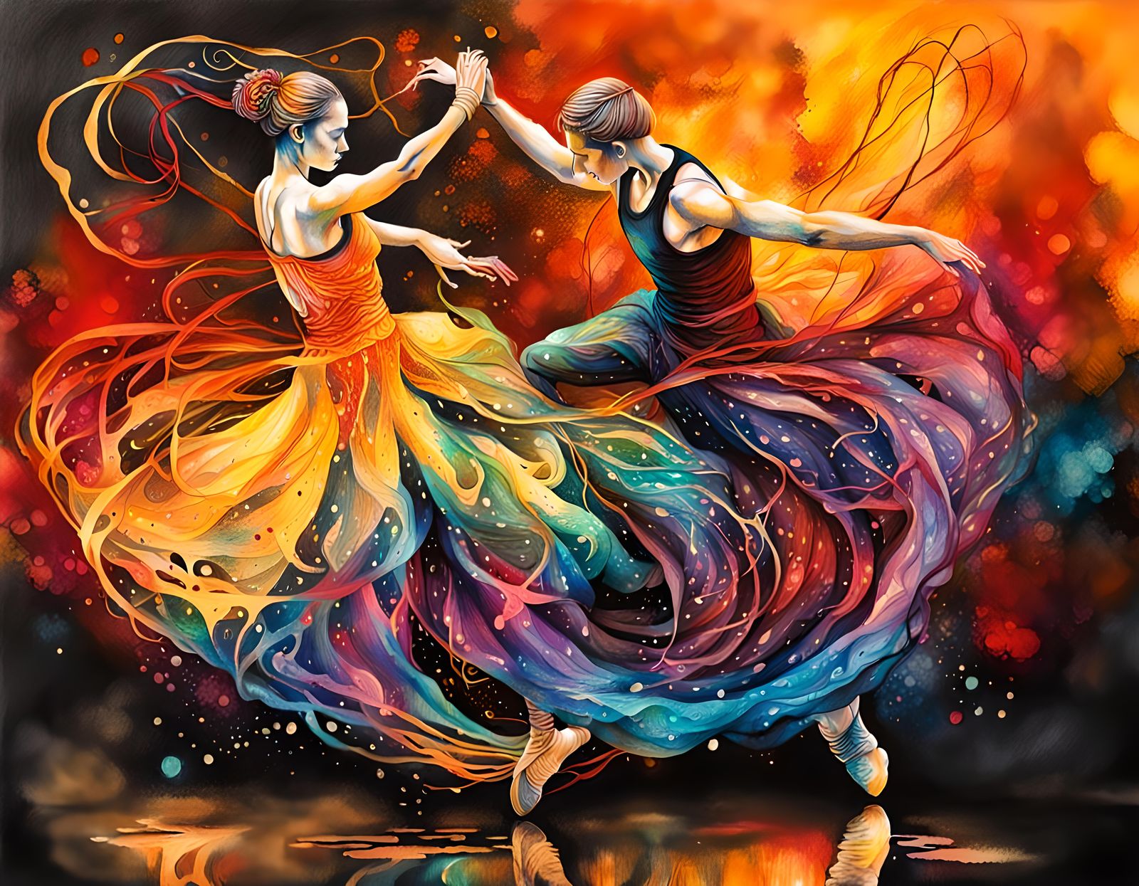 DANCERS from a prompt by Vix @Vixx-2425