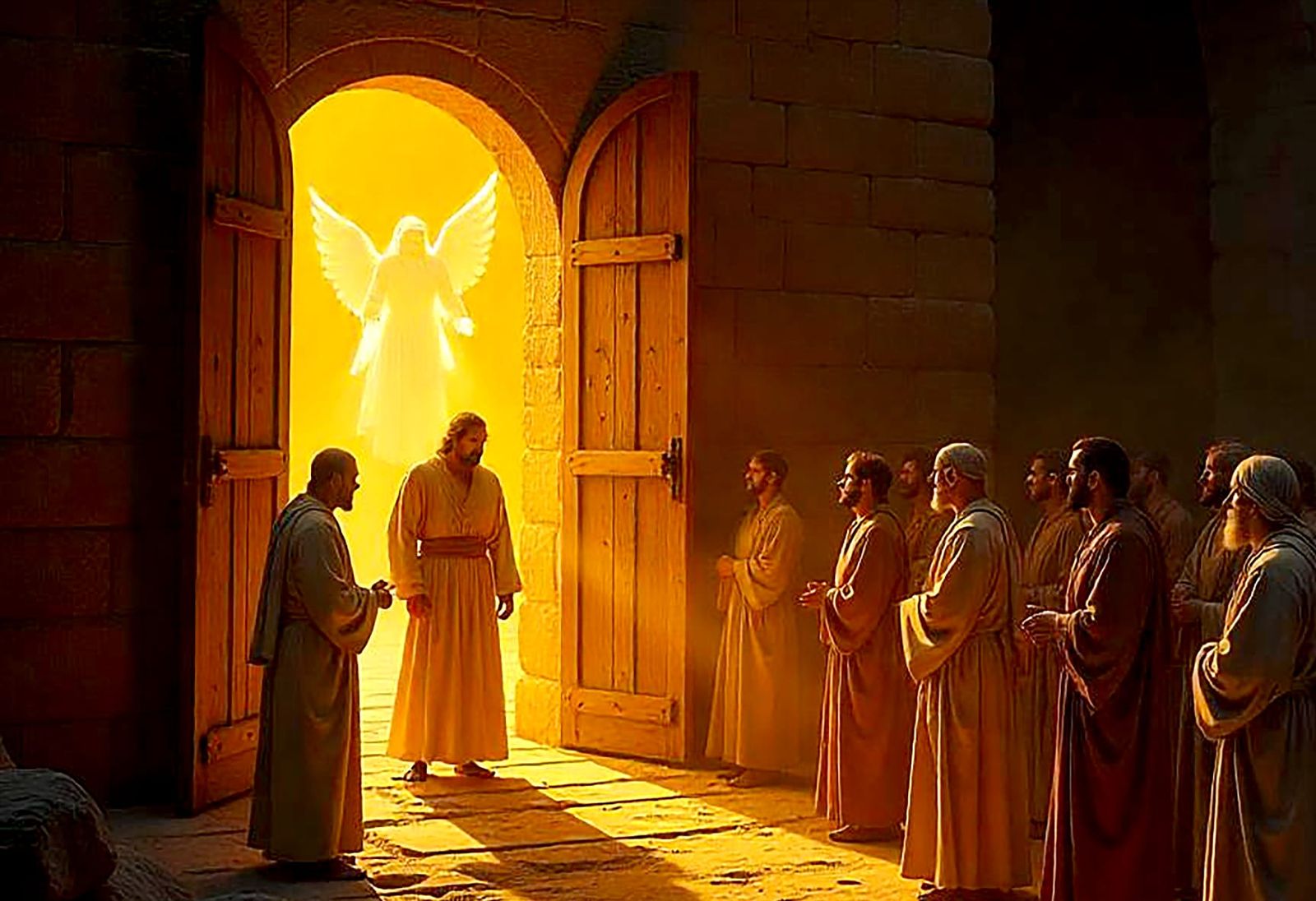 The Apostles Released from jail by an Angel