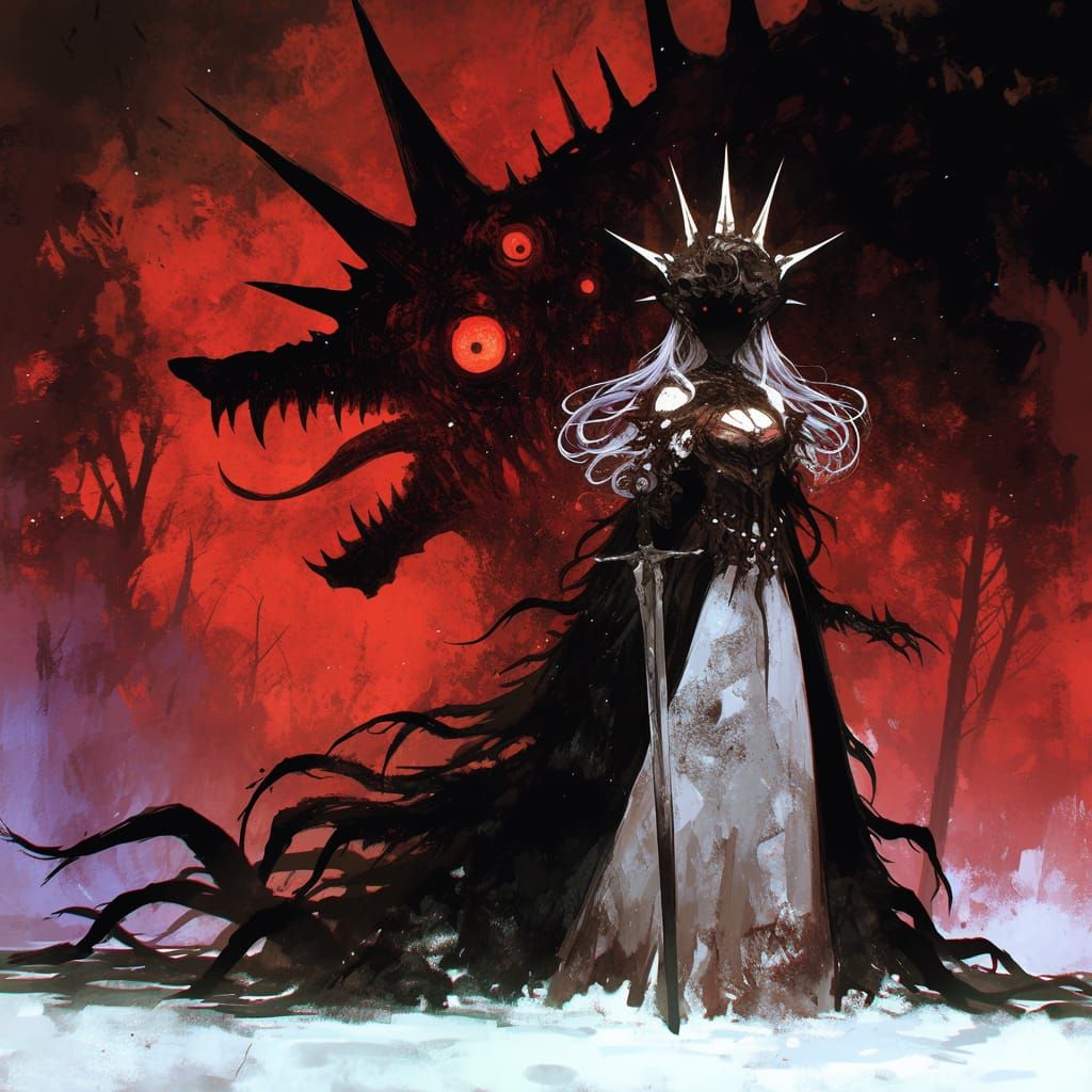 Friendly little elf and her adorable pet