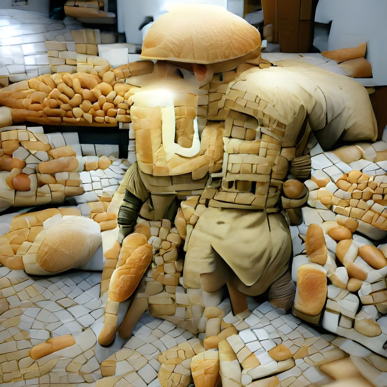 Army soldier made of bread 2nd Try