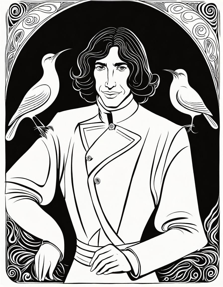 Al Hirschfeld Tribute: (Regency?!) Kylo Ren Caricature