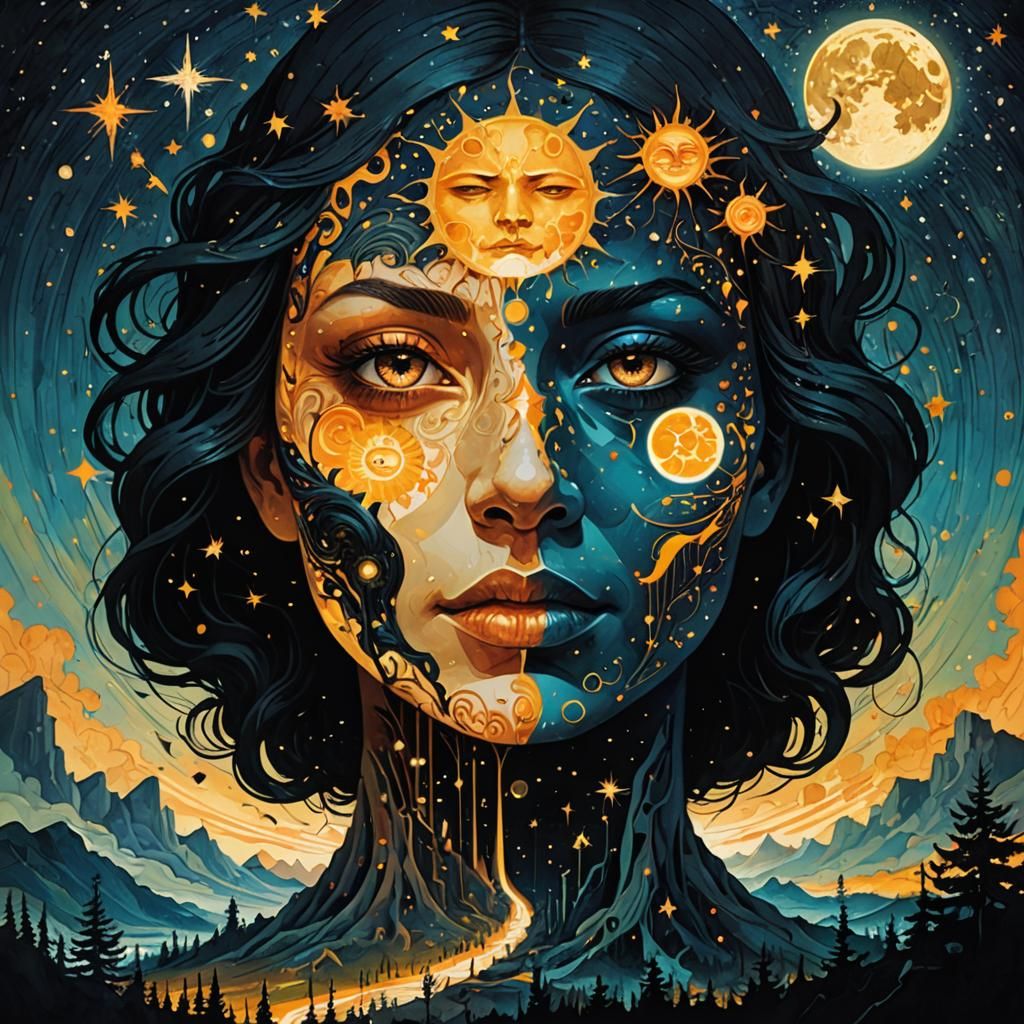 Duality. The split between day and night