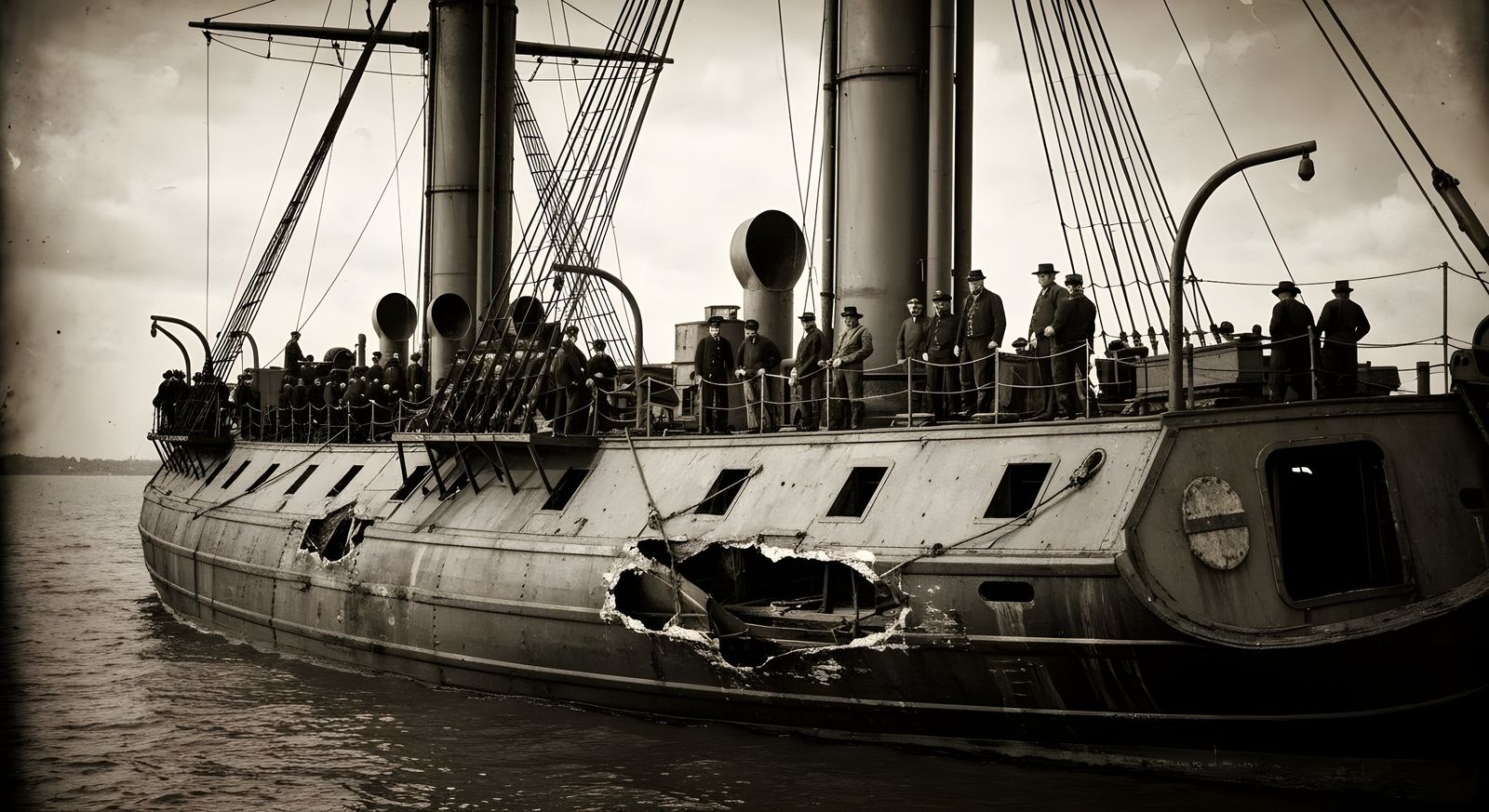 American Civil War USS Galena broadside ironclad  by @Gary Murakami