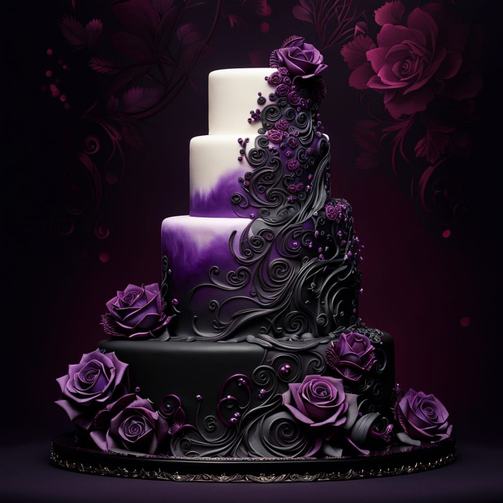 Goth Wedding Cake   by @FloatingInQuietDarkness