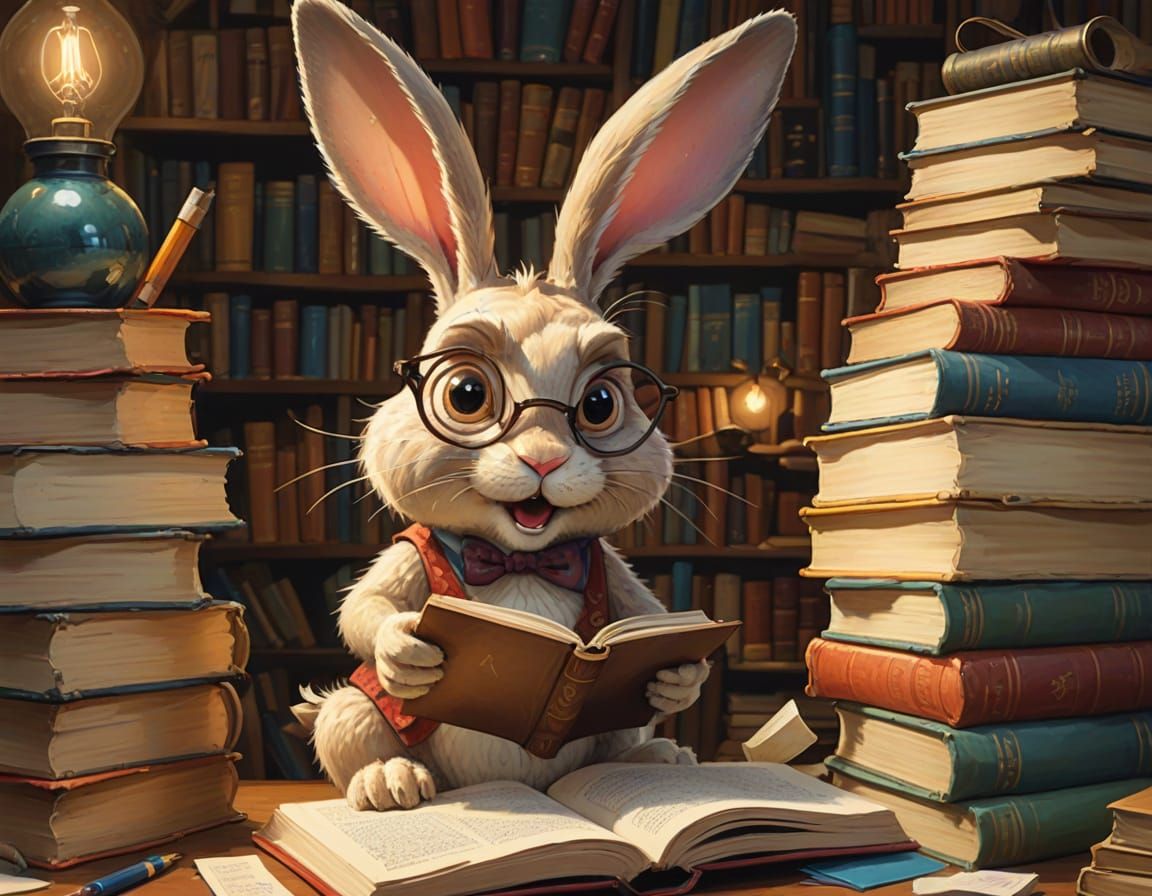 a rabbit bookworm