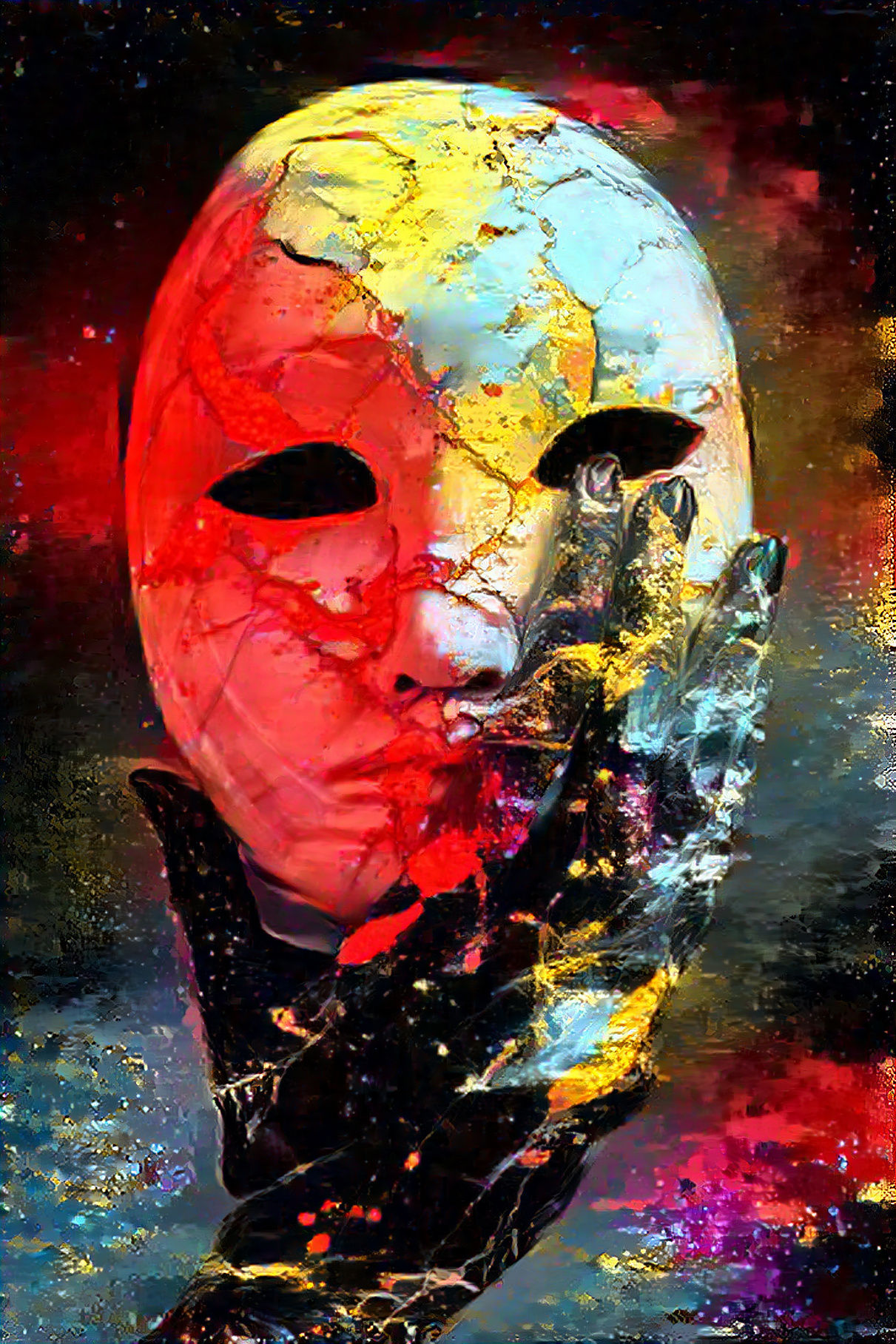 A mask to find inner peace. But here's the catch: it comes with free hugs.