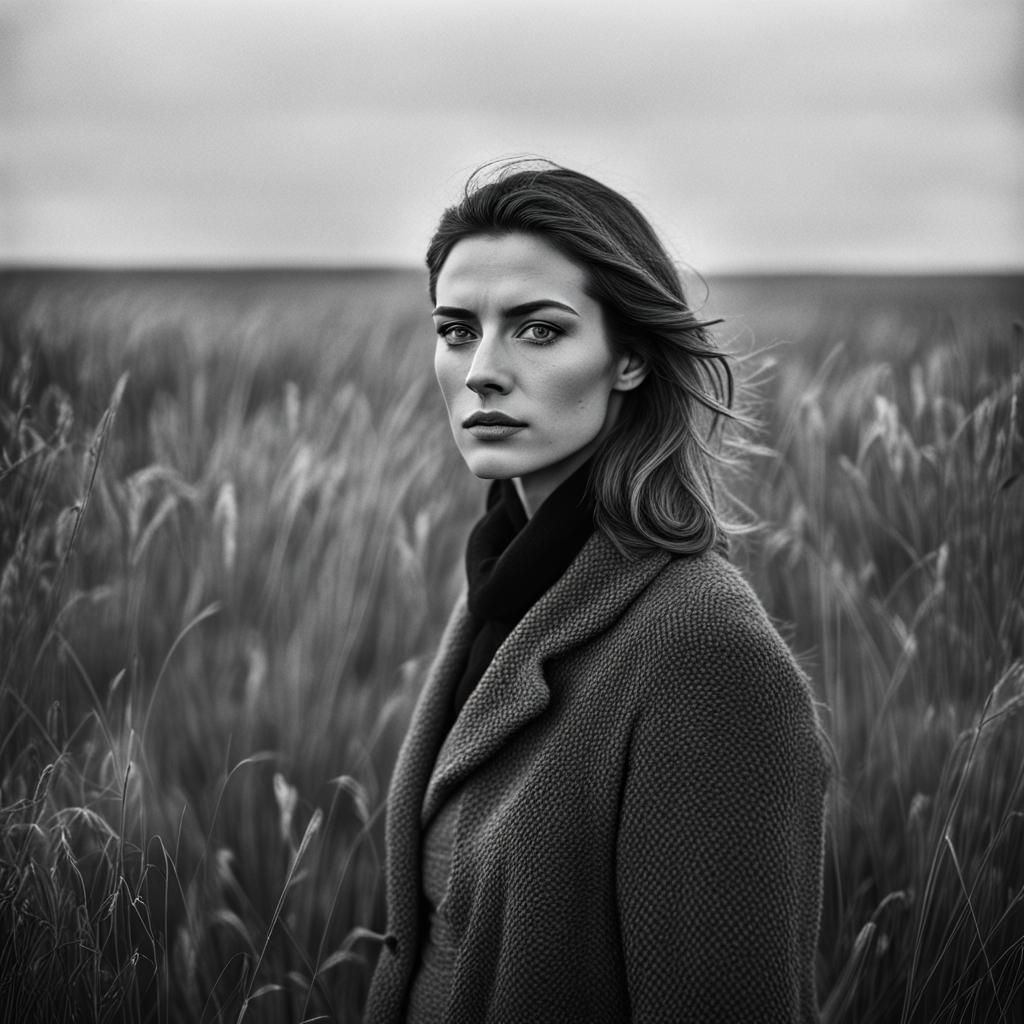 a young woman standing in the grass 3