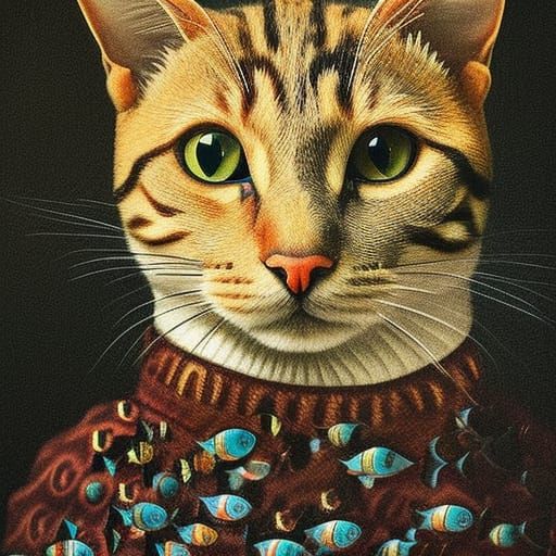 Cat in a Fish Sweater