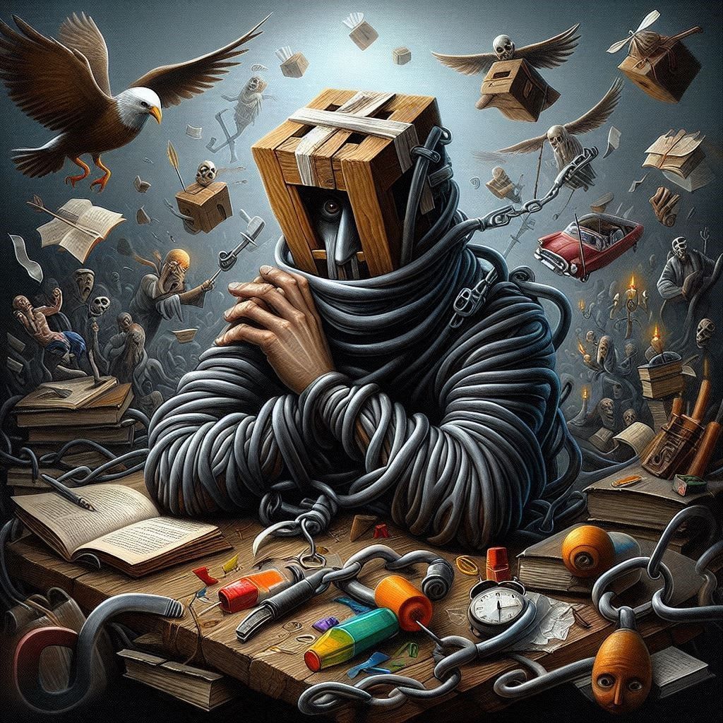 holding yourself hostage to the accursed object of yourself