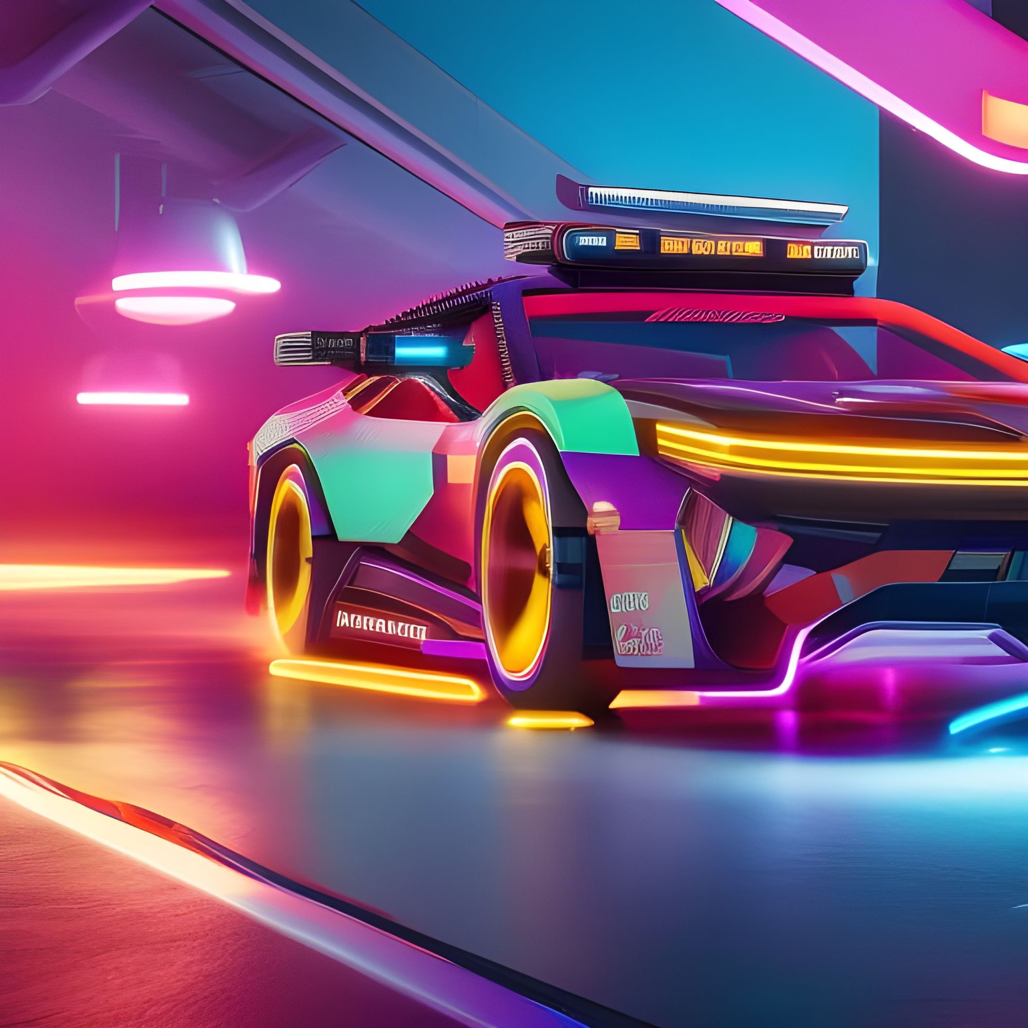 cyber car AI Generated Artwork NightCafe Creator