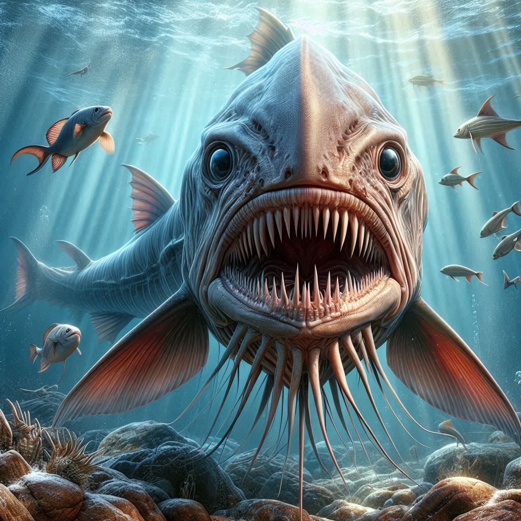 Ocean monstrous fish
