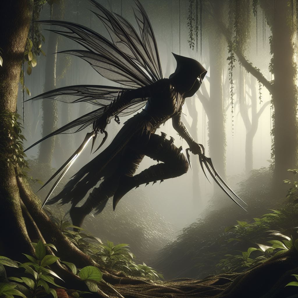 Shadows and Wings: The Hooded Fairy Assassin