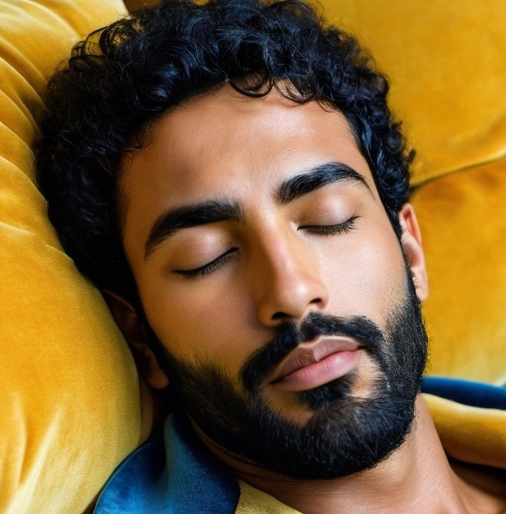 Ricardo, a nice sleeping bearded man