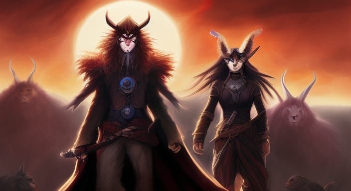 (((anthropomorph rabbit warriors)))!! and "Gypsy Nomad warri...