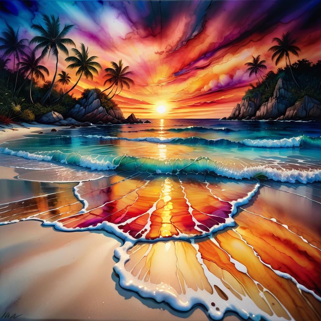 island sunset  by @B_E_L