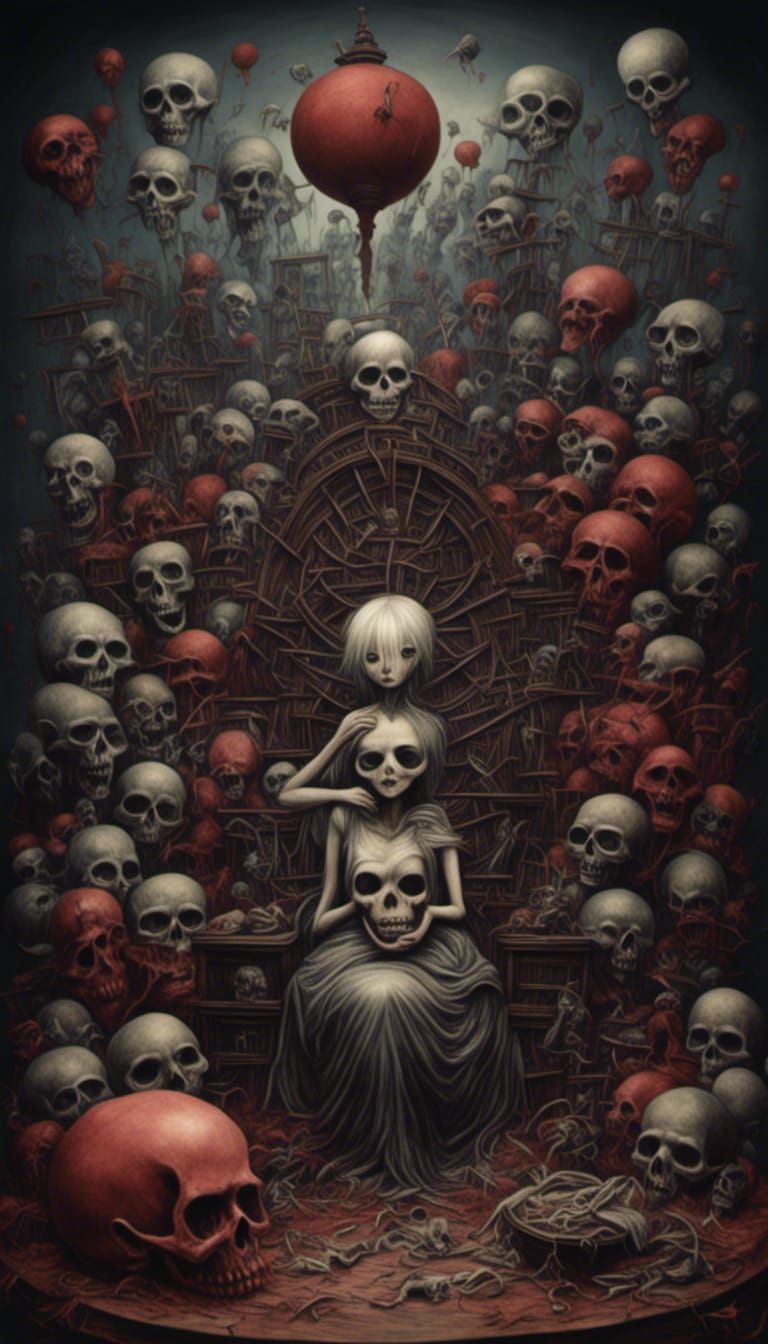 <lora:Psychedelic Horror:1.3> A visual representation of the spoils