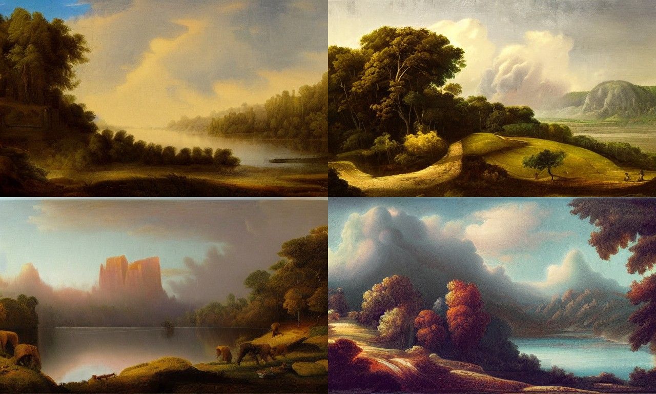 Landscape in the style of Romanticism