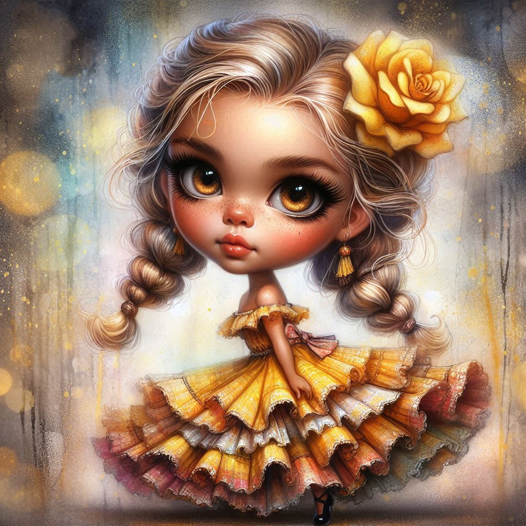 little girl with yellow dress
