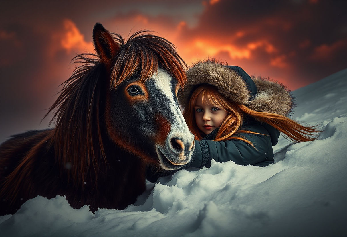 Girl and her Shetland Pony !! #2